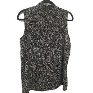 Lucca Smocked Collar Star Sleeveless Top Large